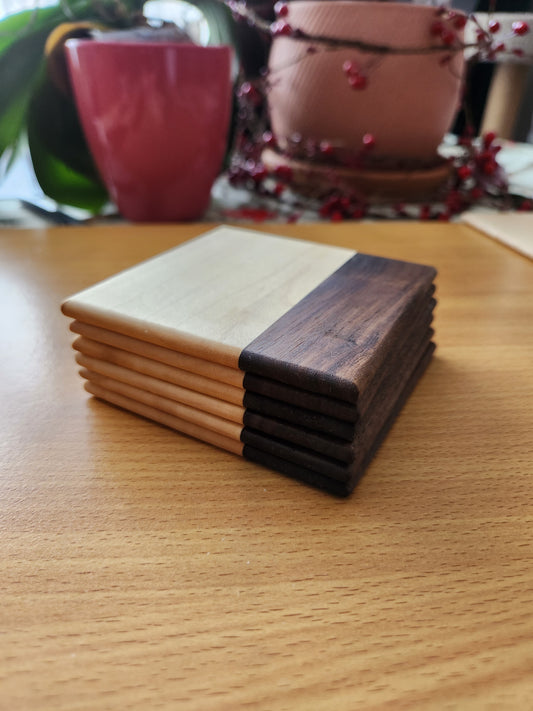 Oh Yeah Maple and Walnut Coasters