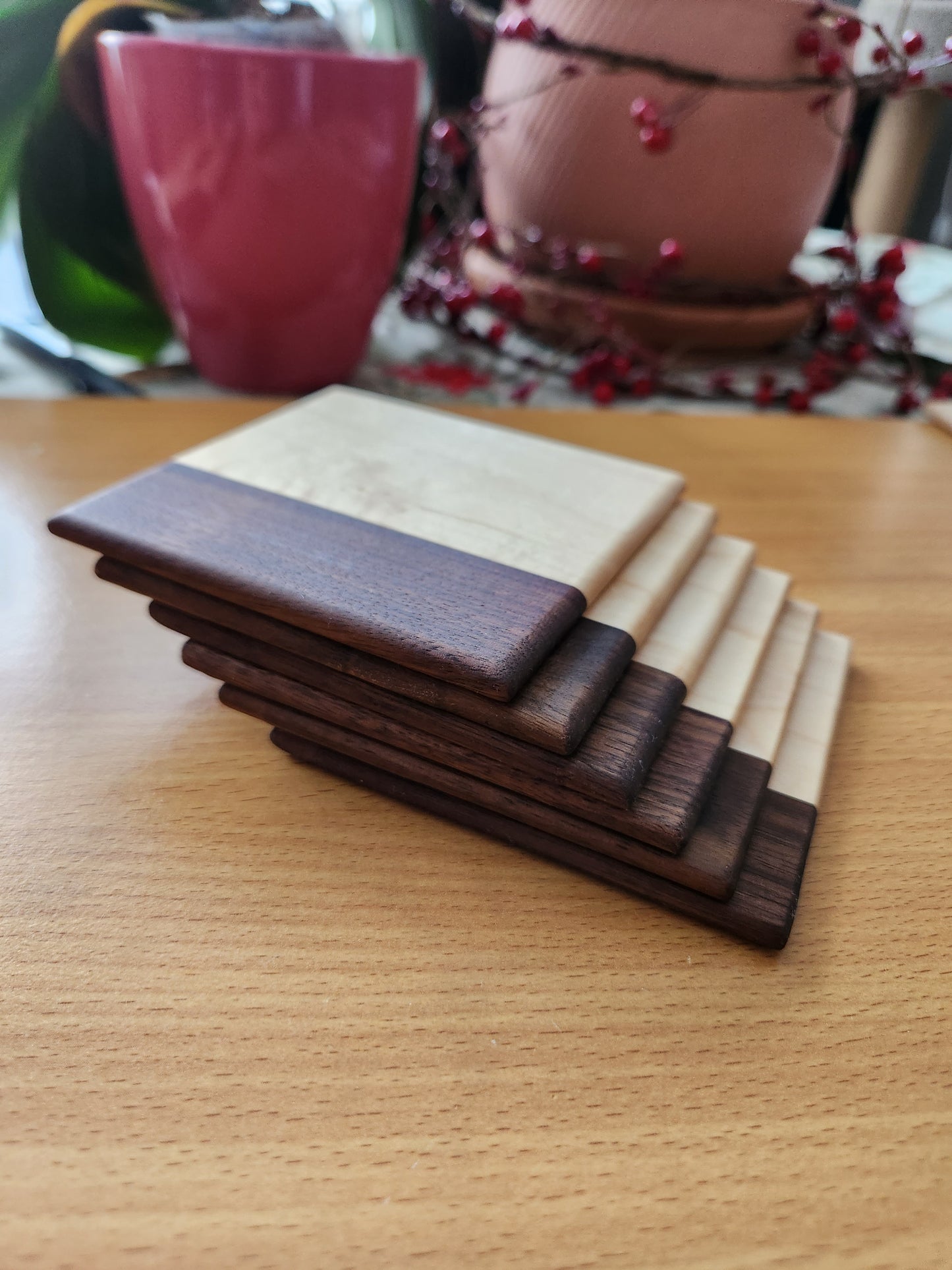 Oh Yeah Maple and Walnut Coasters